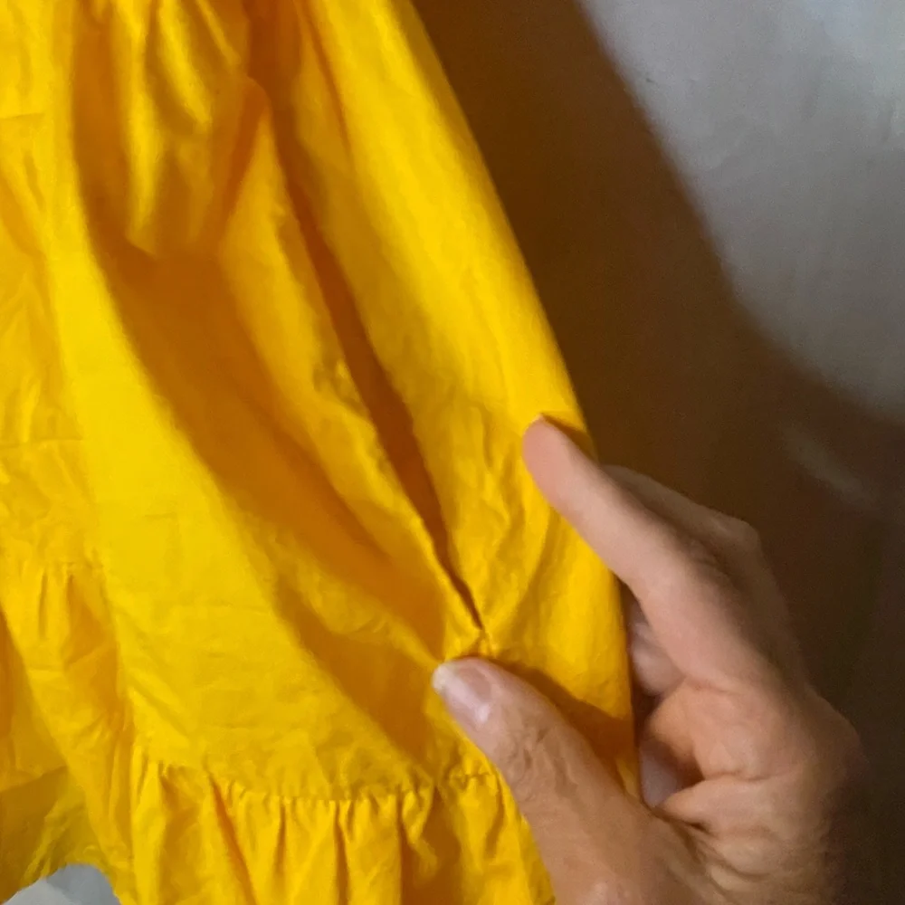 GREYLIN WOMEN'S LORA POPLIN CAP SLEEVE TIERED DRESS SIZE MEDIUM YELLOW ORANGE‎